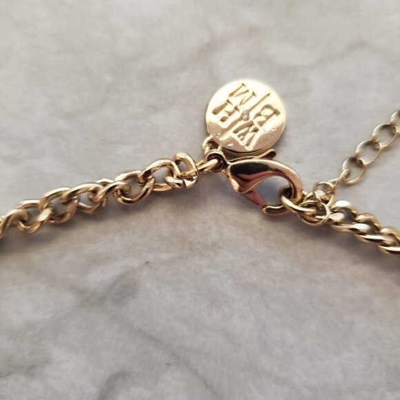 💖 White House Black Market Hammered Gold Tiered Snake Chain Tassel Necklace 💖 - Picture 2 of 16